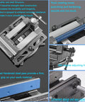 Beefy 4.2 Inch Quick Release Workbench Vise Clamp Portable Heavy Duty Vice For Drill Press With 110 Degree Swivel Base Cast Steel