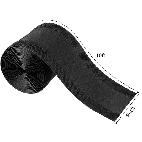 Carpet Cord Cover And Cable Protector Floor Cover For Office Use 19.69 Ft Long Black Easy Hook And Loop Cable Management Strip