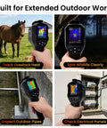 Infrared Thermal Camera For Home Inspection 240x240 TISR Sensor Pro Grade 14 Hour Battery 25Hz Handheld Thermal Imager