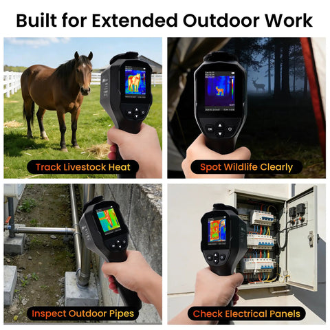 Infrared Thermal Camera For Home Inspection 240x240 TISR Sensor Pro Grade 14 Hour Battery 25Hz Handheld Thermal Imager