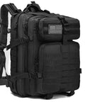 Rugged 45L Tactical Backpack for Men with MOLLE 3 Day Assault Bug Out Daypack Water Resistant Heavy Duty Military Style Backpack Black
