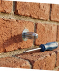 Petal Jack Nuts Expansion Kit 35pcs M4 M5 M6 For Hollow Wall And Plasterboard Easy Install Metal Petal Nuts, installed in brick wall