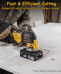 2-Pack Square Slot Cutter Set for Oscillating Multi-Tool cutting drywall outlet box openings, heavy-duty, precise edges.