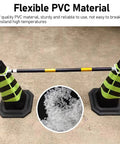 Built Like A Tank Retractable Traffic Cone Barriers With Snap Lock Posts For Parking Lots And Job Sites Heavy Duty Plastic warning markers made from flexible PVC.