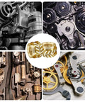 M3 Heat Set Brass Threaded Inserts For Plastic, Knurled Embedding Nuts For 3D Printing displayed with machinery
