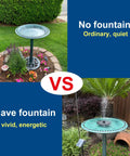 28 Inch Tall Outdoor Bird Bath With Solar Water Fountain Plastic Retro Green Bird Bath For Garden Lawn Yard And Patio Decor Go To Garden Decor 2 In 1 Bird Bath And Fountain Set in garden comparison, no fountain vs with fountain.