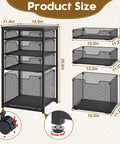 Dimensions of Rolling File Cart With Four Drawers And Printer Stand On Wheels Mobile Filing Cabinet For Home Office Hanging File Organizer Under Desk Storage Printer Shelf Black