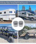 Image of 1.98 Inch Stainless Steel Wheel Bearing Protectors With Silicone Dust Cap, 2 Pack Built To Last for Trailers and RVs.