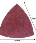 Triangle Sanding Pads Set For 3-1/8 Inch Oscillating Multi Tools, 100 Pcs, Hook And Loop, No Holes, 80X80X80MM Pad