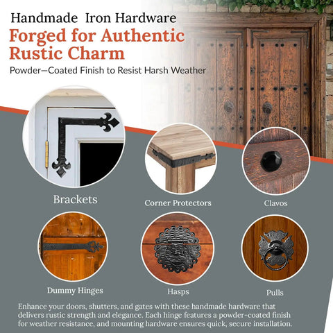 Top Shelf 4 Pack 8.25 Inch Black Metal L Brackets Hella Durable Decorative Steel Corner Supports For Rustic Furniture Farmhouse Doors And Cabinet Hardware Upgrades in use with handmade iron hardware.