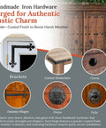 4 Pack 6 Inch Black Metal L Brackets Handmade Decorative Steel Corner Supports Badass Rustic Hardware Solid As A Rock Braces For Furniture Doors And Woodworking Projects displayed as corner protectors.