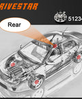 Diagram of a Hyundai Elantra with highlighted rear wheel hub and bearing assembly for 2007 to 2012 2.0L model with ABS.