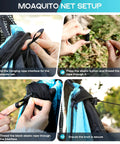Dope Mosquito Net Camping Hammock Double Or Single Ultra Portable setup instructions with two tree straps detail
