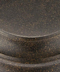 Close-up of the Burnt Sienna finish on Heartwood 3 Light Vanity Light In Burnt Sienna With Ornate Scrollwork And European Traditional Style Classic Bath Fixture That Adds Old School Charm And Rich Rustic Glow For Powder Rooms And Hallways base