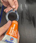 Fuel-Resistant Gasket Dressing And Sealant, Orange, 2 Oz Tube applied to metal gasket for metal-to-metal joint sealing