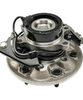 Front view of Front Left Wheel Bearing Hub Assembly With ABS Fits Chevy Colorado 2004 2008 RWD Six Lug Premium Quality Axle Hub.