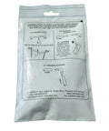 Back of packaging showing instructions for One Quarter Inch Drip Irrigation Barbed Coupling Connector Quick Connect 50 Pack For One Quarter Inch Tubing Fits Trees Shrubs Gardens Black Durable And Hassle Free Use Everyday.