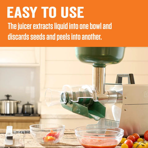 BigBite Juicer Attachment For Meat Grinders Turn Your Grinder Into A Juicer Station For Fresh Juice with Stainless Steel Screen