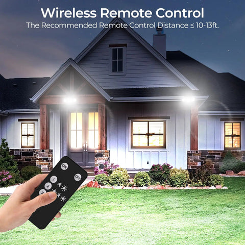 Hella Bright Solar Motion Sensor Outdoor Lights With Remote And Three Smart Modes Using Cob Led Lighting For Zero Dark Spots And Top Tier Security Perfect For Patios And Walkways With Dead Easy Install And Killer Rain Proof Design