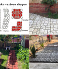 Concrete Molds And Forms Stepping Stone Paver Set 4 Pack 13x13x1.4 Inch showing various shapes for collage