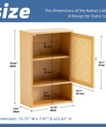 Rattan Bamboo Over The Toilet Wall Cabinet With Adjustable Inside Shelf And Open Lower Shelf Space Saver For Bathroom Kitchen Hallway Living Room Totally Great For Small Spaces And Daily Use