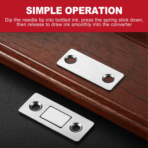 Ultra Thin Magnetic Cabinet Catch With Powerful Hold For Kitchen Cabinets, Drawers, Closets And Cupboards, Silver Metal Latch