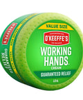 Working Hands Hand Cream For Extreme Dryness 6.8 Oz Value Size Jar One Pack displayed with green packaging