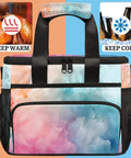 Abstract Gradient Insulated Picnic Backpack Lunch Bag For Women And Men Grab And Go Portable Tote, keeps food hot or cold.