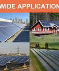 Wide application of solar panels on buildings and fields for renewable energy solutions