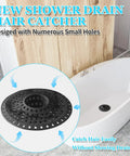 Super Slick Silicone Bathtub Drain Hair Catcher And Shower Guard That Snags Hair And Tiny Toys To Stop Drain Headaches Cold and keep your home plumbing running legit, black silicone design with small holes.