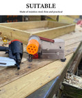 MAGICLULU High Torque Electric Mini Belt Sander With Efficient Heat Dissipation Compact Grinding Machine on wooden surface with tools.