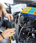 340 Piece Heat Shrink Wire Connector Set with 9 Inch Crimping Tool in use for automotive wiring
