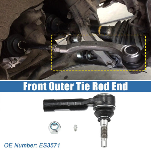 Front Outer Tie Rod End Links Kit 2 Pack ES3571 For Chrysler 300 Dodge Challenger Charger Durango Magnum Dakota Ram 2011 3.7L V6 4.7L V8 2005 2010 Replacement Suspension Steering installed on front suspension