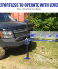 Heavy Duty Farm Jack 3 Ton 6600 Lb Capacity 48 Inch High Lift Steel Off Road Ratcheting Utility Jack lifting SUV bumper