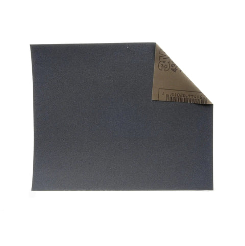 Sheet of Wetordry Sandpaper 320 Grit 9x11 Inches 25 Sheets Waterproof Silicon Carbide Paper with corner lifting.