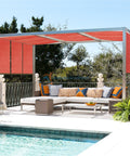 Red 20x20 Foot Shade Cloth with Grommets Sun Shade Sail Rectangle for Deck Carport Backyard and Pergola Coverings UV Blocker HDPE 180 GSM