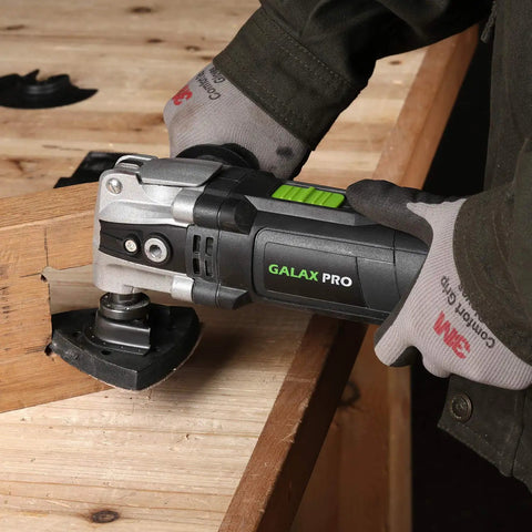 Heavy Duty Pro Grade Oscillating Multi Tool Kit With 6 Variable Speeds 3.5A Quick Clamp System Change 30 Accessories in action