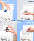 Dual Lint Bin Set For Laundry Room Wall Mounted Space Saving Dryer Sheets Holder And Vent Cleaner Organizer storage options