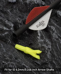 12 Pack Arrow Nocks With 6.2mm Inside Diameter Plastic Insert Nocks For Archery Hunting Curved Yellow Design Built For Fast Shooting