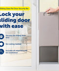 Sliding Glass Pet Door Security Bar Lock No Fuss Easy Install Adjustable Up To 28 Inches Fits Sliding Glass Doors Up To 72 Inches Wide Compatible With Most Pet Doors
