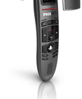 SpeechMike Premium USB Dictation Microphone With Free Floating Design And Gesture Control Built In Pop Filter Customizable Function Keys Crystal Clear Sound For Precision Dictation, Philips front view