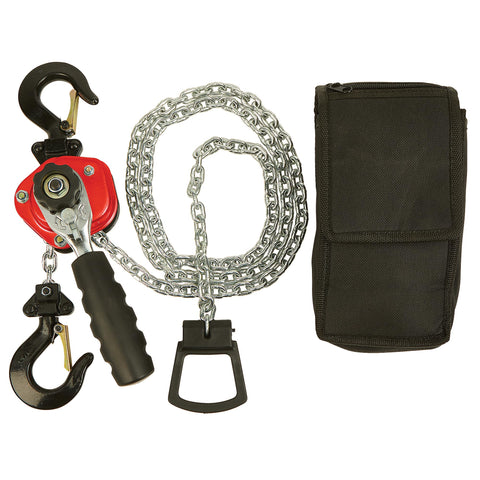 Mini Lever Chain Hoist, 550 Lb Capacity, 5 Ft Lift, Lightweight Yet Rugged Steel, Grade 80 Load Chain, Dual Pawl Brake