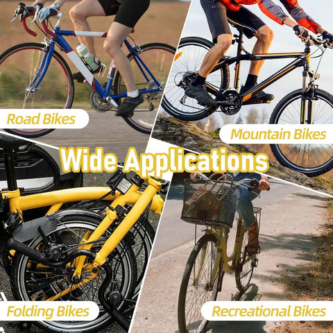 All In One 103 Piece Bike Brake Cable Kit With Stainless Steel Cable Cutter And Shifter Cable Housing Set Helps You Keep Your Ride Dialed In displayed with road, mountain, folding, and recreational bikes