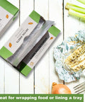 Premium Aluminum Foil Sheets 9 By 10.75 Inches, 1000 Sheets displayed with vegetables and wrapped food