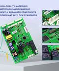 Refrigerator Main Control Board Replacement With Beefed Up New PCBA Chips For GE Models GSS25QFMACC shown with detailed components