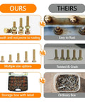 Comparison of Beefy Heavy Duty 1020 Piece Bolt And Nut Kit With Washers and standard hardware, highlighting rust resistance and durability.
