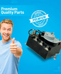 OEM Dryer Timer Replacement For GE Hotpoint RCA Sears Kenmore Dryers, product image next to smiling man with thumbs up