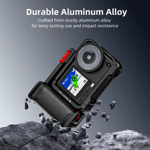 Grip Kit With Cage For DJI Action 6 And Osmo Action 6 Accessories Handheld Stabilizer Bundle With Shutter Button Quick Release