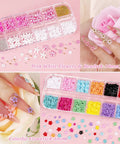 Glam Up Your Nails With This All In One Nail Art Kit Featuring Colorful Rhinestones Flatback Pearls Acrylic Flower Charms