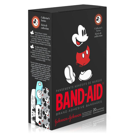 Fun Mickey Mouse Themed Bandage Set For Kids With 20 Count Of Assorted Adhesive Strips To Cover Scrapes And Minor Cuts Easy On Skin